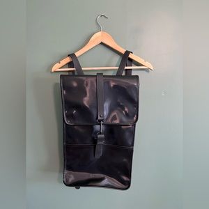 RAINS Black Waterproof Backpack